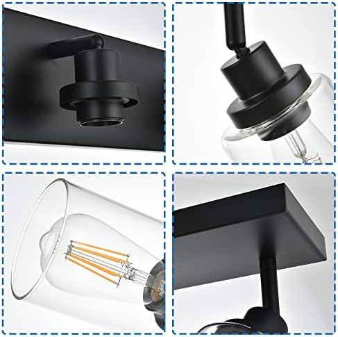MELUCEE Wall Sconce Light Black Track LightingFixture