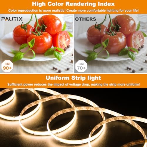 Vivid Warm White LED Strip for Under Cabinet 2700K CRI90