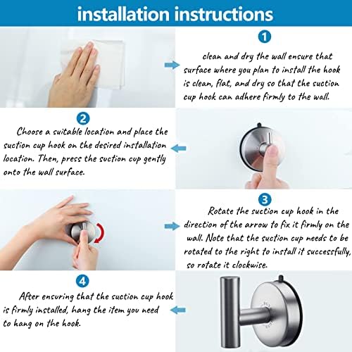 Heavy Duty 15LB Suction Cup Towel Hooks
