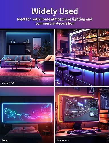 RGB LED Rope Lights with Remote Control 328ft IP65 Waterproof