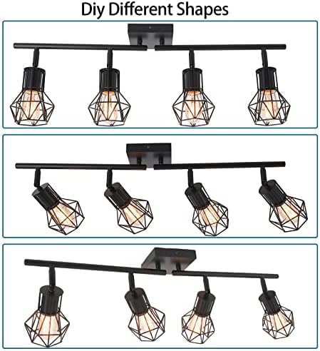 Industrial Black Track Lighting Fixtures