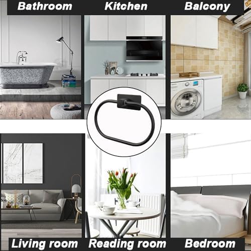 VANLOORY Oval Towel Ring - Rust-Resistant Space-Saving