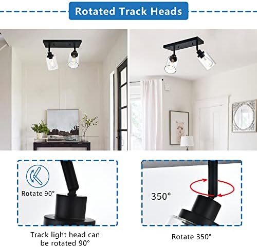 MELUCEE Wall Sconce Light Black Track LightingFixture