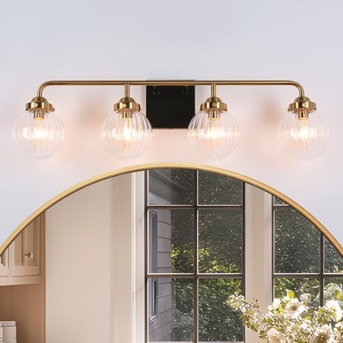 KSANA Radiant 28 Vanity Light with Black Gold Finish