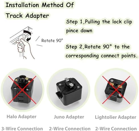 Yequandec 3x Black Track Lighting Set with Adjustable Lighting Angle