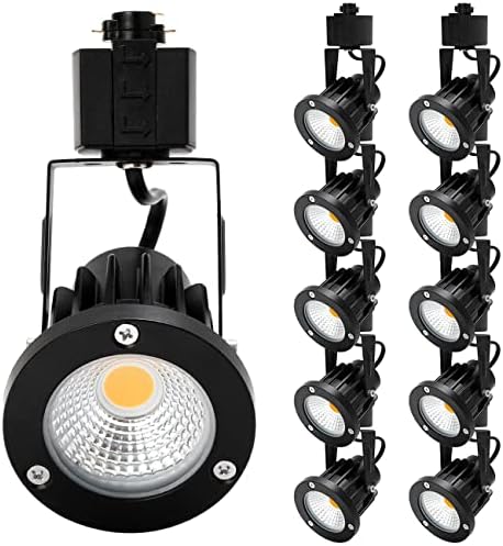 EAGLOD 15W H LED Track Light Heads Dimmable 3000K Warm White 10Pack Black