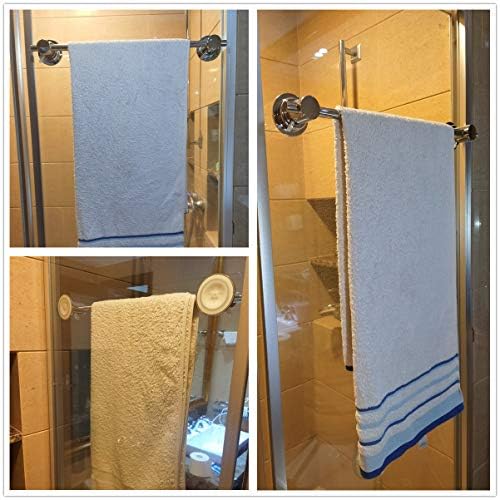 JiePai 24-Inch Vacuum Suction Cup Towel Bar Easy to Install