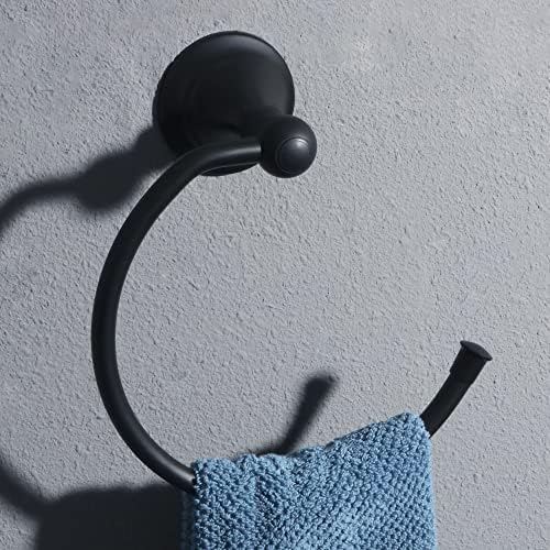 Alise Stainless Steel Towel Ring Matte Black