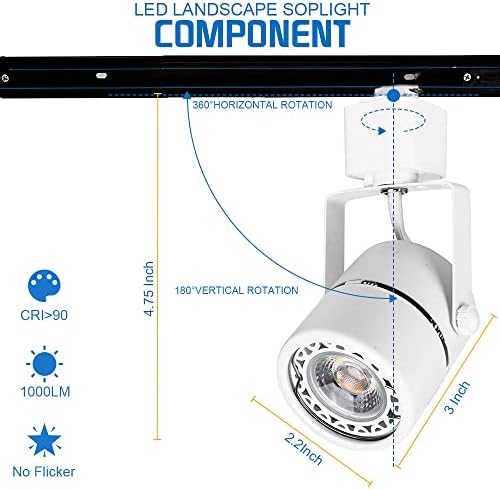 10W Dimmable LED Track Lighting for Retail 3000K Warm White