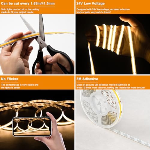 Vivid Warm White LED Strip for Under Cabinet 2700K CRI90