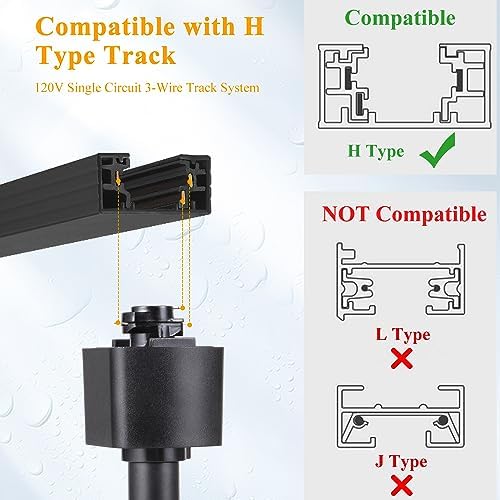 Adjustable 3-Pack Track Lighting Heads with E26 Base White