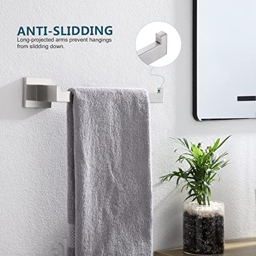 Sturdy Stainless Steel towel Holder with 3 Tiers in Brushed Nickel